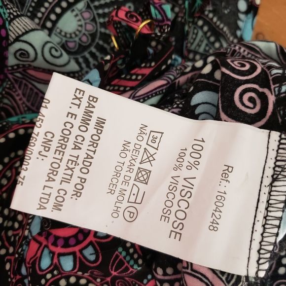 Liquido Medium NWT Sleeveless Turquoise Pink Paisley Print Skort Romper Pockets - Picture 14 of 14